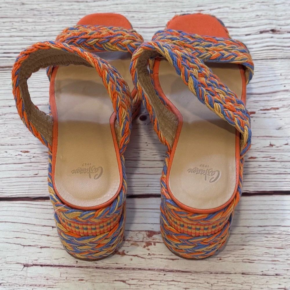 CASTANER Querima Espadrille Wedge Sandals in Naranja Multi Sz 40 Sz 10